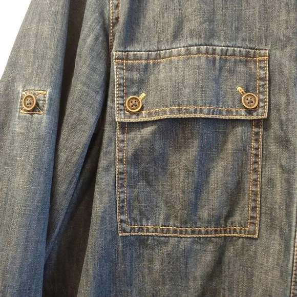 Jones New York Sport denim long sleeve top - Picture 6 of 7